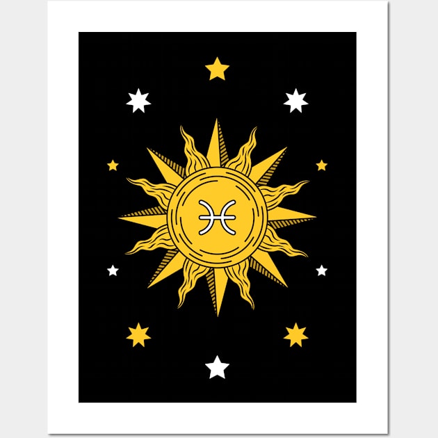 Pisces Sun - Astrology Zodiac Sign - Born in February and March Birthday Gift - Jupiter Tarot Card Wall Art by Ranggasme